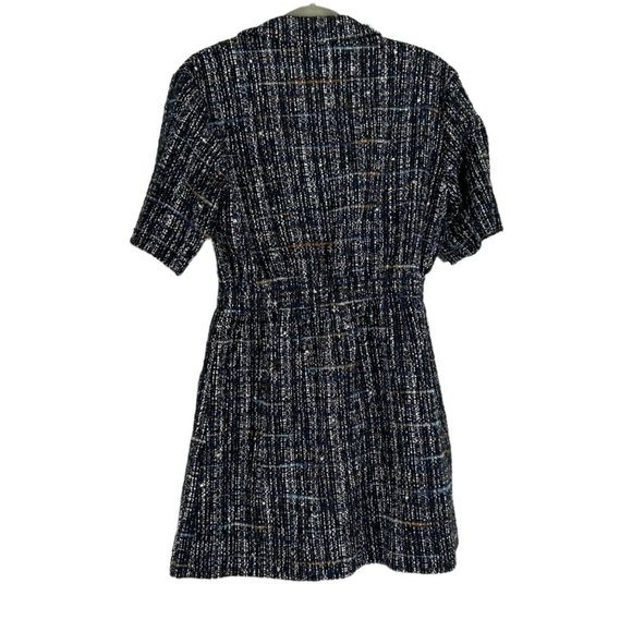 NWT Sandro Alizou Double-Breasted Bouclé-Tweed Mini Dress - Picture 3 of 9